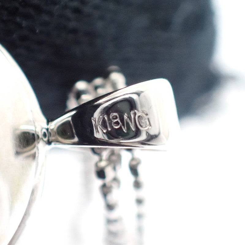 K18WG デザインジュエリー フラワー ネックレス K18ホワイトゴールド ダイヤモンド ルビー レディース【中古】【Aランク】