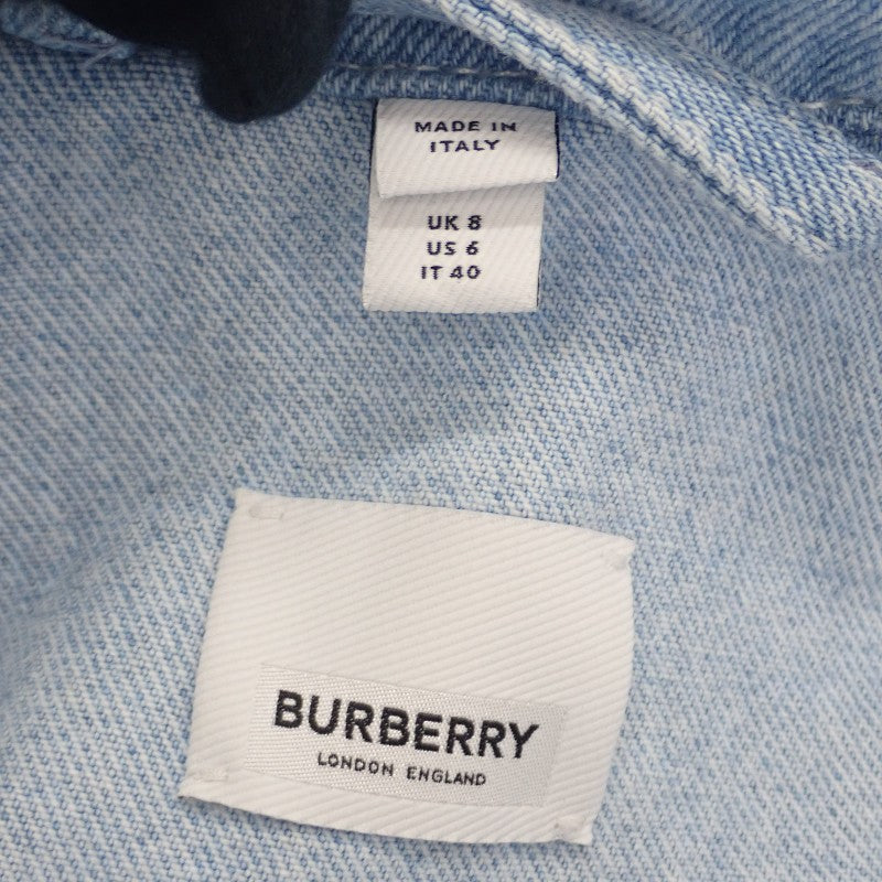バーバリー BURBERRY ホースフェリープリント 38 8026710 デニムジャケット コットン ブルー ライトインディゴ メンズ【中古】【Aランク】