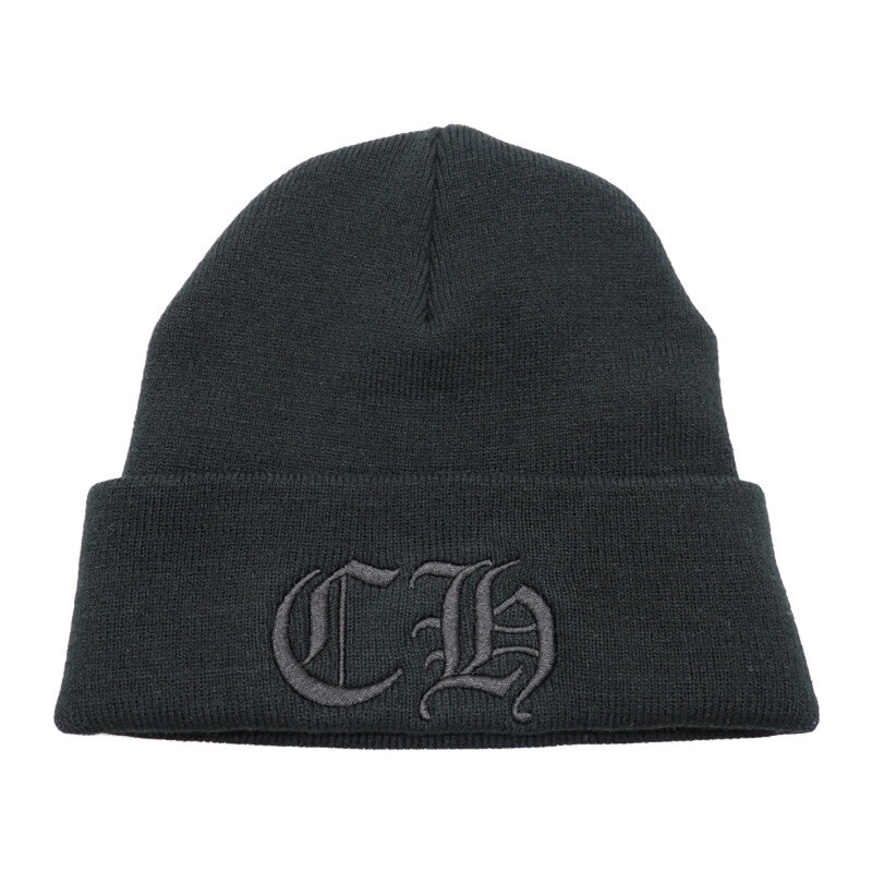 クロムハーツ CHROME HEARTS CHロゴ ビーニー CH Logo Beanie Watch Cap ニットキャップ アクリル ブラック 22cm メンズ【中古】【Aランク】