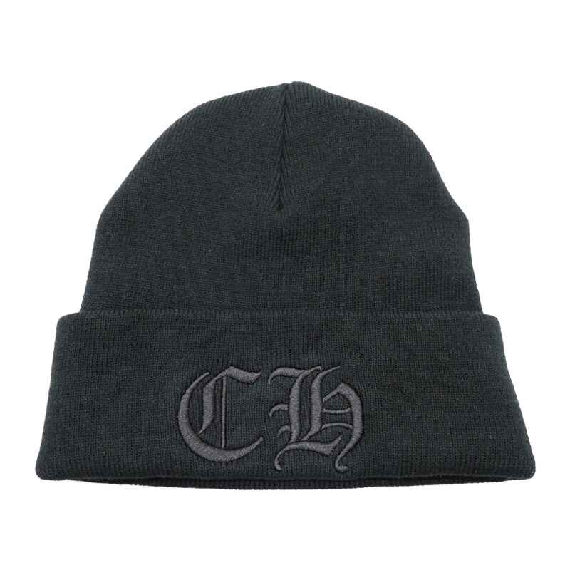 クロムハーツ CHROME HEARTS CHロゴ ビーニー CH Logo Beanie Watch Cap ニットキャップ アクリル ブラック メンズ【中古】【Aランク】