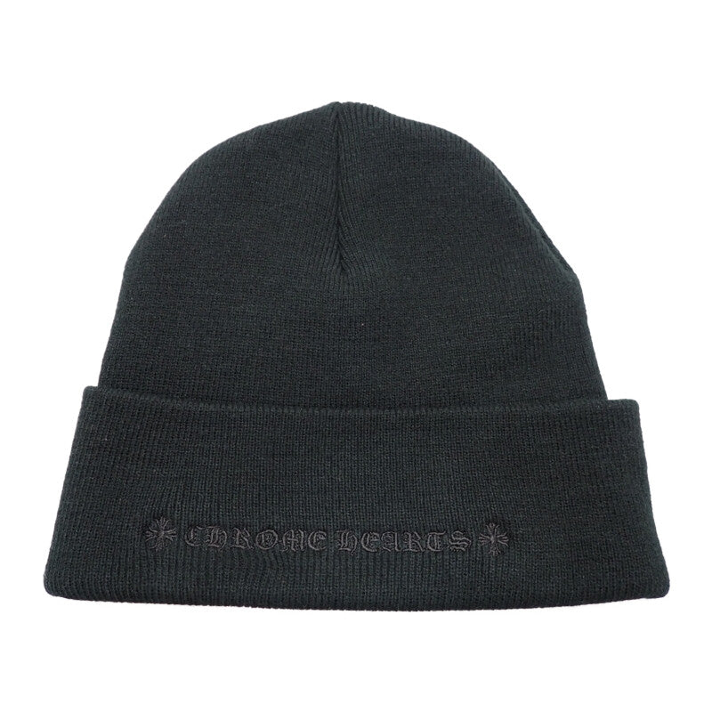 クロムハーツ CHROME HEARTS CHロゴ ビーニー CH Logo Beanie Watch Cap ニットキャップ アクリル ブラック 22cm メンズ【中古】【Aランク】