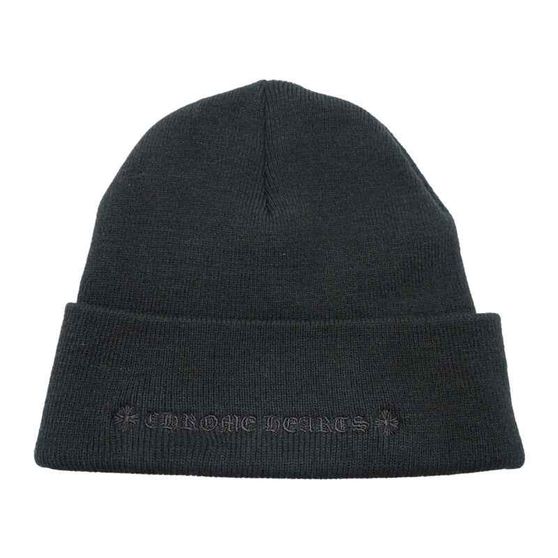 クロムハーツ CHROME HEARTS CHロゴ ビーニー CH Logo Beanie Watch Cap ニットキャップ アクリル ブラック メンズ【中古】【Aランク】