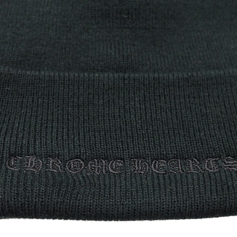 クロムハーツ CHROME HEARTS CHロゴ ビーニー CH Logo Beanie Watch Cap ニットキャップ アクリル ブラック メンズ【中古】【Aランク】