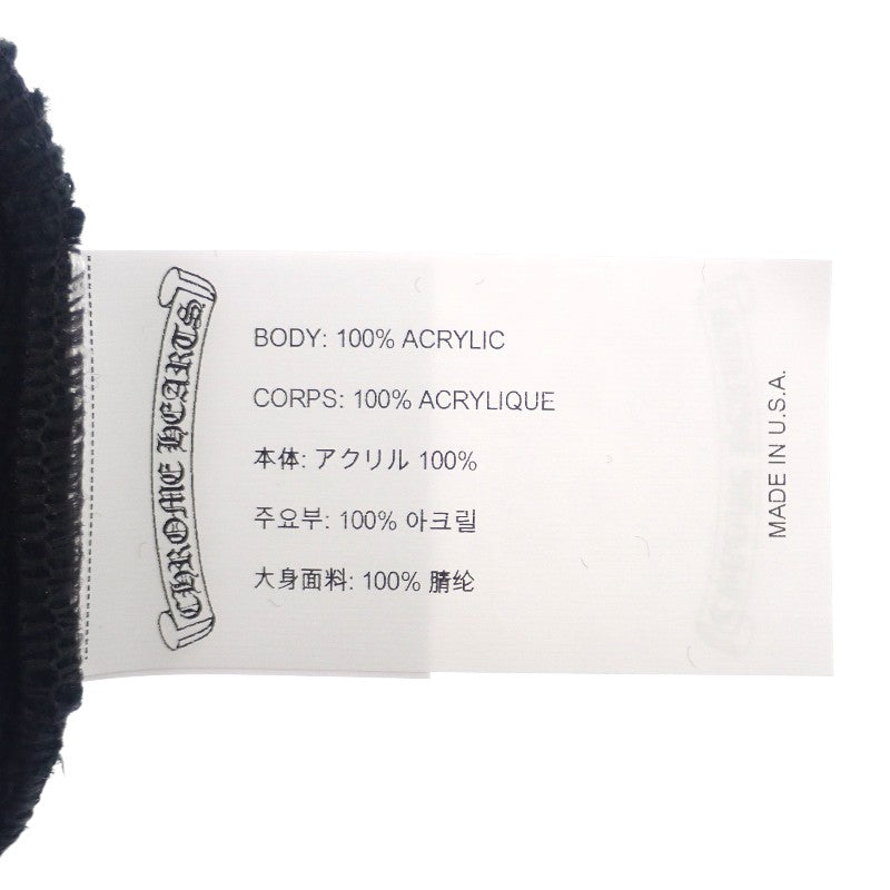 クロムハーツ CHROME HEARTS CHロゴ ビーニー CH Logo Beanie Watch Cap ニットキャップ アクリル ブラック 22cm メンズ【中古】【Aランク】