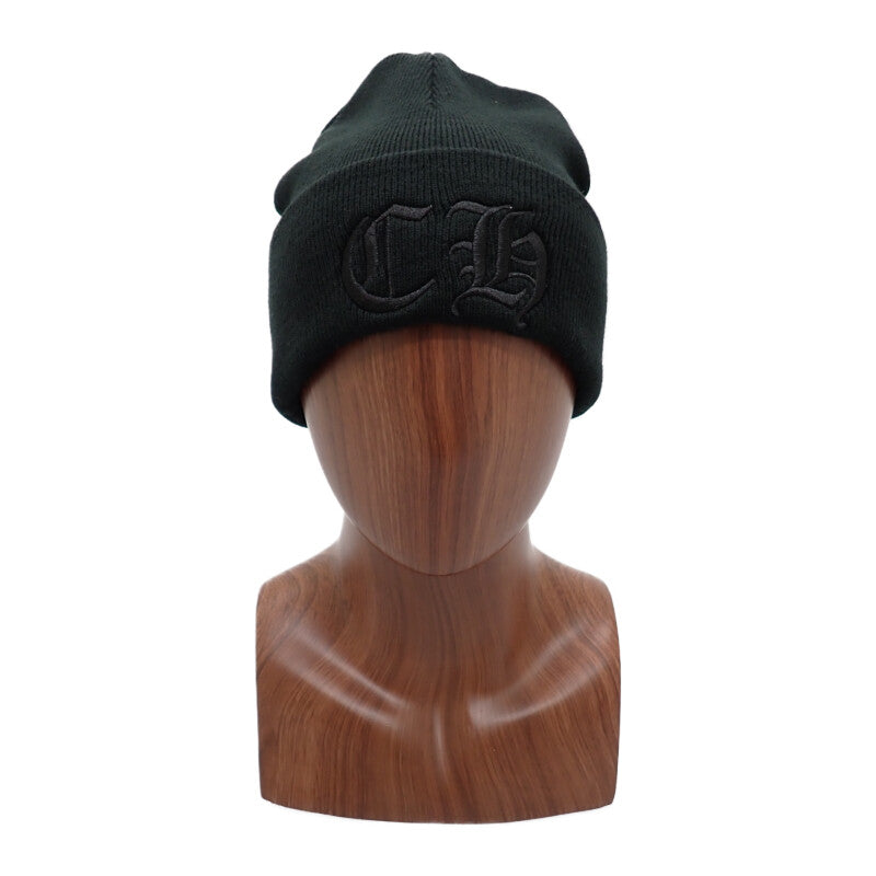 クロムハーツ CHROME HEARTS CHロゴ ビーニー CH Logo Beanie Watch Cap ニットキャップ アクリル ブラック 22cm メンズ【中古】【Aランク】