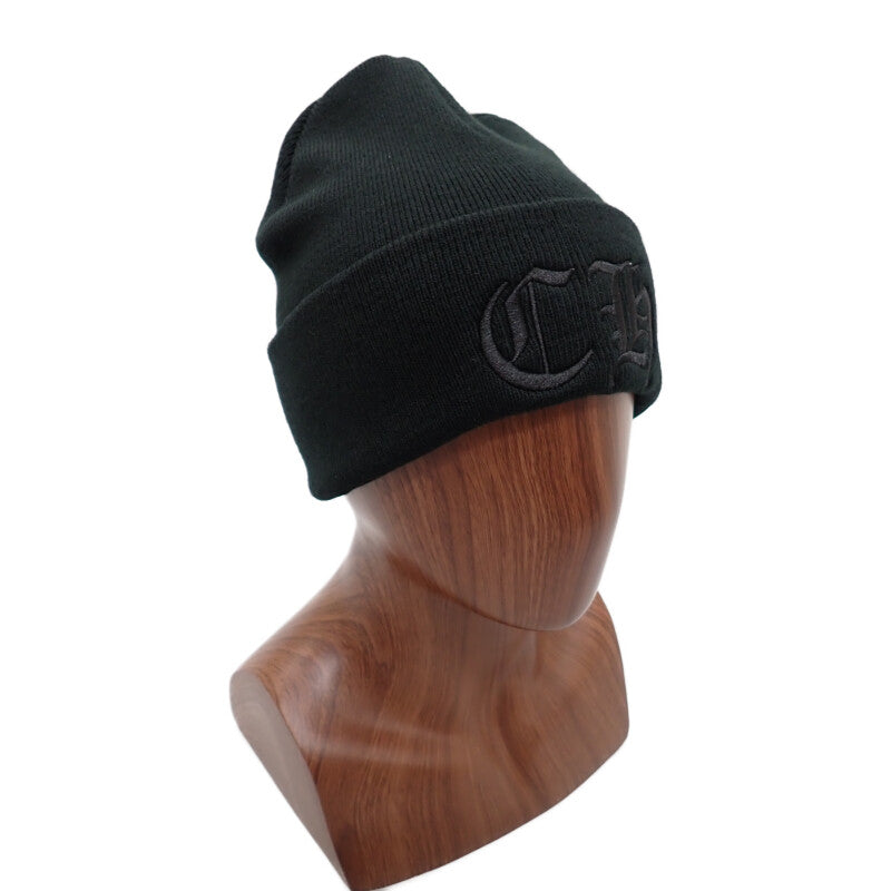クロムハーツ CHROME HEARTS CHロゴ ビーニー CH Logo Beanie Watch Cap ニットキャップ アクリル ブラック 22cm メンズ【中古】【Aランク】