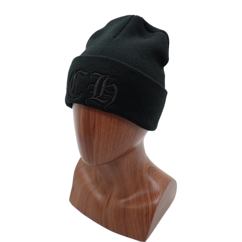 クロムハーツ CHROME HEARTS CHロゴ ビーニー CH Logo Beanie Watch Cap ニットキャップ アクリル ブラック 22cm メンズ【中古】【Aランク】