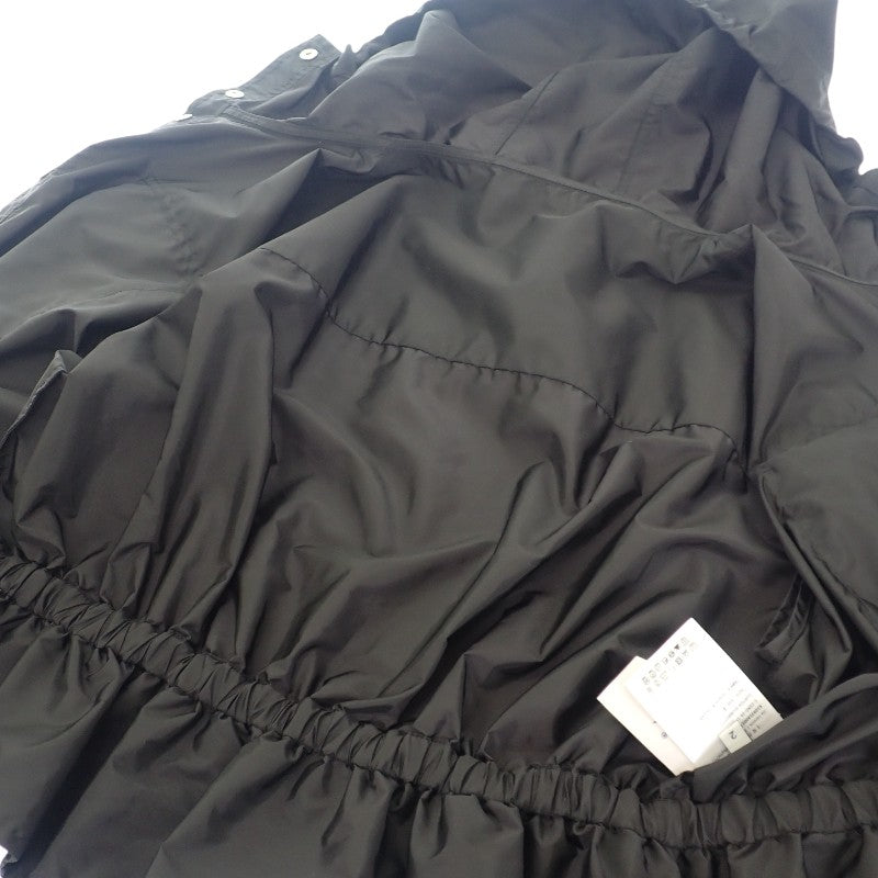 Moncler MONCLER CURTON 連帽魚尾外套 2 K10931A00172539ZD 尼龍外套 尼龍 黑色 女款【中古】【A級品】