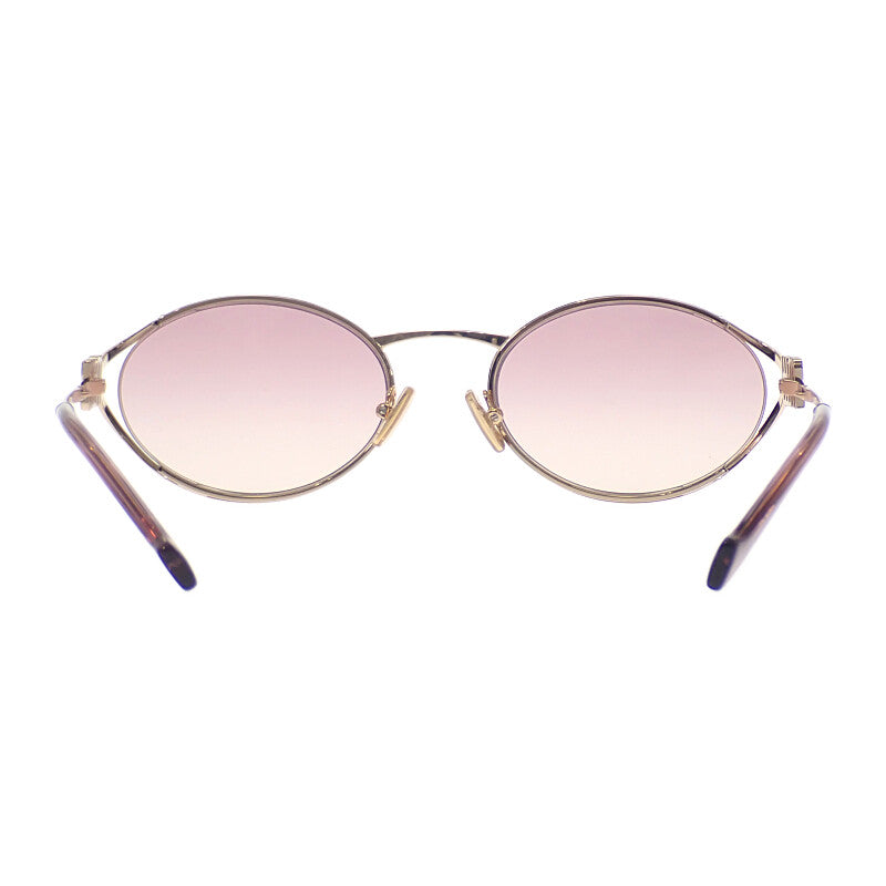 ミュウミュウ MIUMIU ロゴ SMU52Y_EZVN_FE20F_C_054 サングラス メタル ローズゴールド レディース【中古】【Aランク】