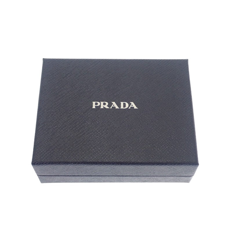 プラダ PRADA シティカーフ タブ財布 1MH043_2CNP_F0230 三つ折り財布 カーフ パープル グリーチネ ゴールド金具 レディース【中古】【Aランク】
