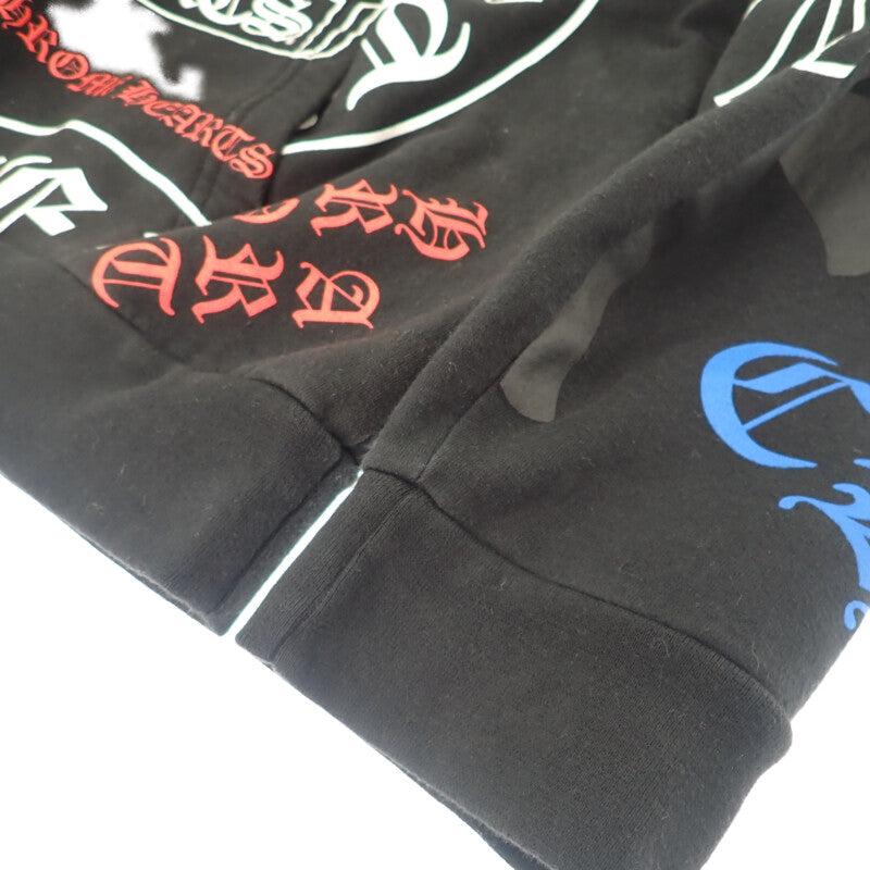 クロムハーツ CHROME HEARTS ステンシルフーディ L パーカー コットン ブラック マルチカラー メンズ【中古】【Bランク】