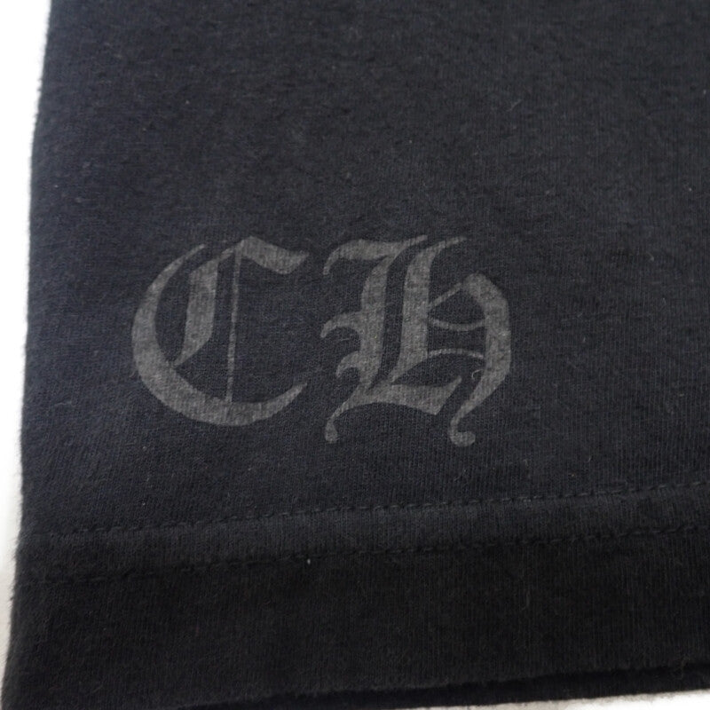 クロムハーツ CHROME HEARTS マルチカラーグラデーション フローラルクロス ロングスリーブトップス L 長袖Tシャツ コットン ブラック メンズ【中古】【Bランク】