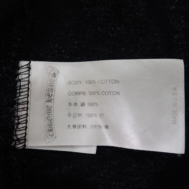 クロムハーツ CHROME HEARTS マルチカラーグラデーション フローラルクロス ロングスリーブトップス L 長袖Tシャツ コットン ブラック メンズ【中古】【Bランク】