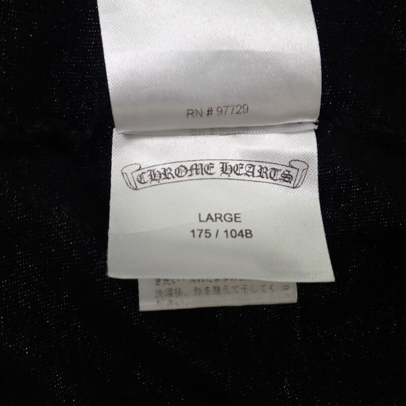 クロムハーツ CHROME HEARTS マルチカラーグラデーション フローラルクロス ロングスリーブトップス L 長袖Tシャツ コットン ブラック メンズ【中古】【Bランク】