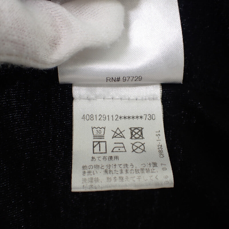 クロムハーツ CHROME HEARTS マルチカラーグラデーション フローラルクロス ロングスリーブトップス L 長袖Tシャツ コットン ブラック メンズ【中古】【Bランク】