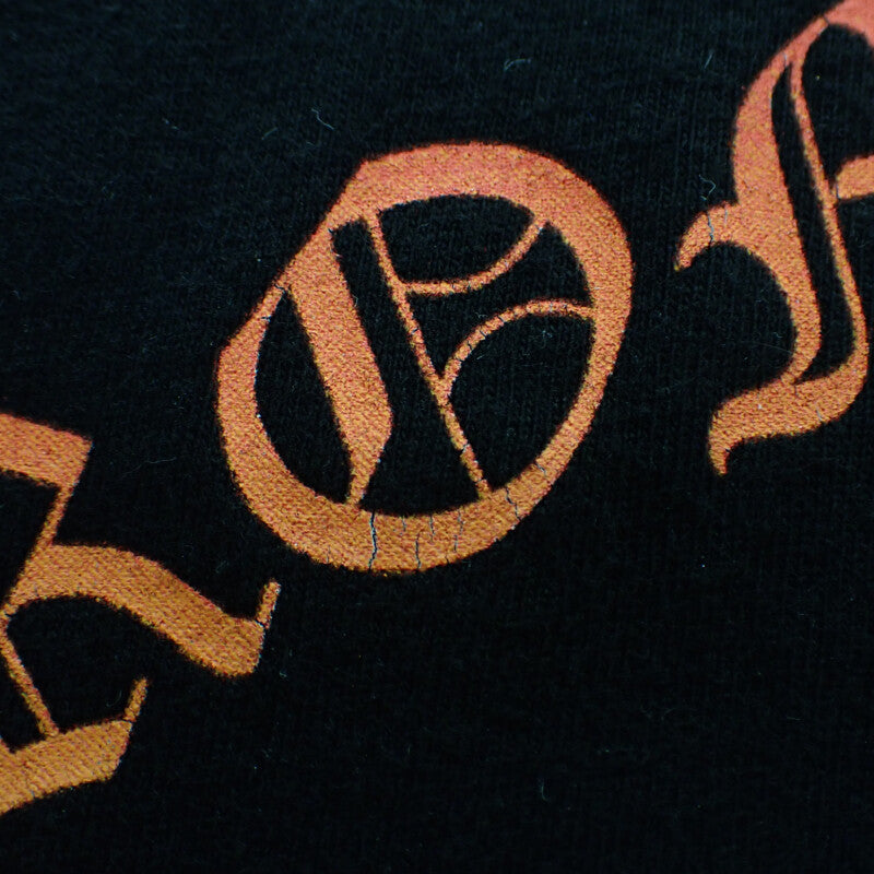 クロムハーツ CHROME HEARTS マルチカラーグラデーション フローラルクロス ロングスリーブトップス L 長袖Tシャツ コットン ブラック メンズ【中古】【Bランク】