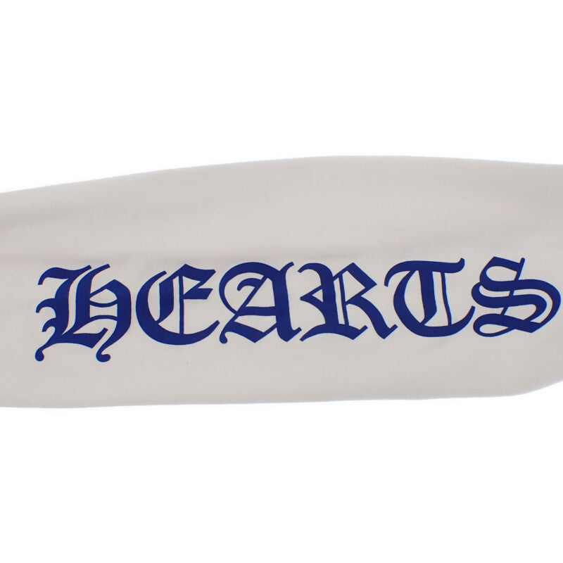 クロムハーツ CHROME HEARTS ネックロゴ ロングスリーブ トップス L 長袖Tシャツ コットン ホワイト ブルー メンズ【中古】【ABランク】