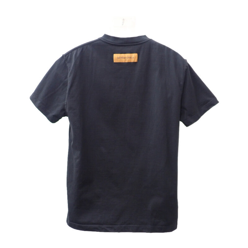 ルイヴィトン LOUIS VUITTON エンボス LV Tシャツ S 1AGIJ3 半袖Tシャツ コットン ノワール レディース メンズ【中古】【ABランク】