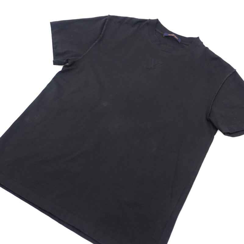ルイヴィトン LOUIS VUITTON エンボス LV Tシャツ S 1AGIJ3 半袖Tシャツ コットン ノワール メンズ レディース【中古】【ABランク】