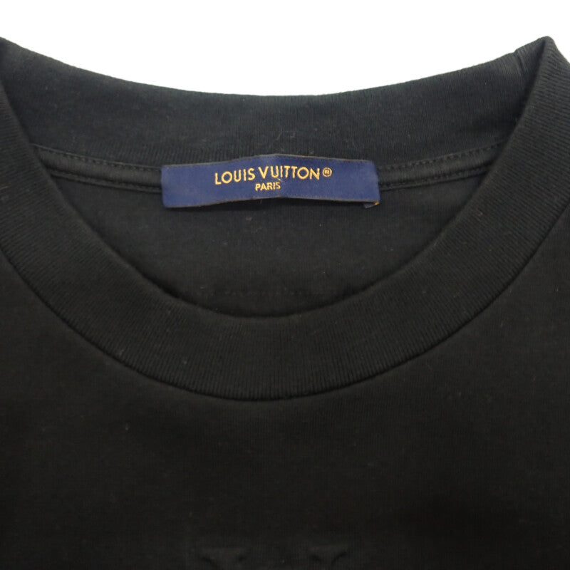 ルイヴィトン LOUIS VUITTON エンボス LV Tシャツ S 1AGIJ3 半袖Tシャツ コットン ノワール メンズ【中古】【ABランク】