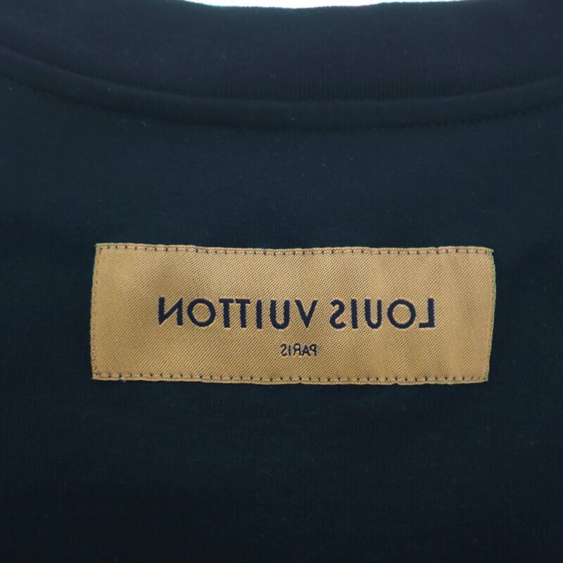 ルイヴィトン LOUIS VUITTON エンボス LV Tシャツ S 1AGIJ3 半袖Tシャツ コットン ノワール メンズ【中古】【ABランク】