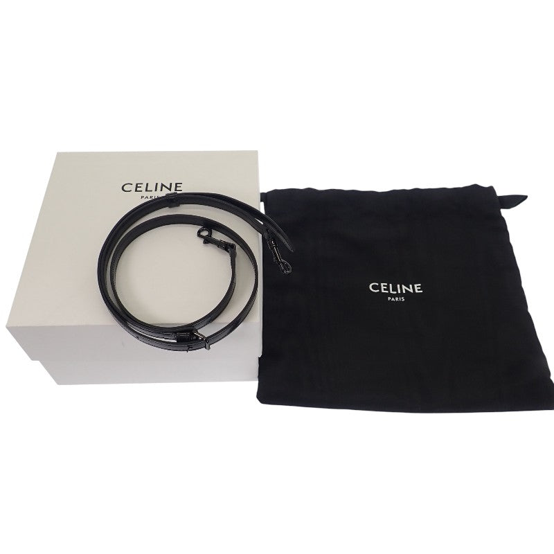 セリーヌ CELINE ミニ ブザス クレア 10L063GHZ.38NN ショルダーバッグ 2WAYバッグ カーフ ラムスキン ブラック レディース【中古】【Aランク】