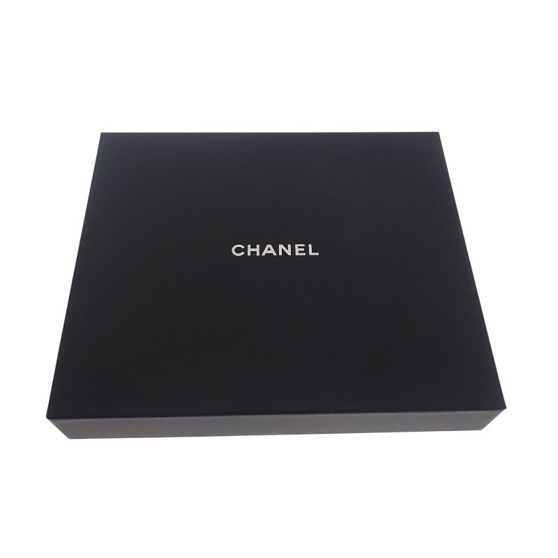 香奈兒 CHANEL Logo 圍巾 羊毛 絲綢 黑色 女士【二手】【SA級】