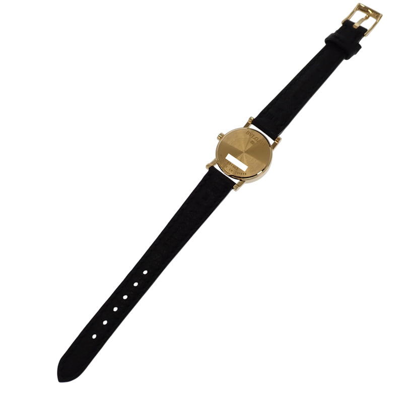 ブルガリ BVLGARI ブルガリブルガリ BB23GL 腕時計 K18イエローゴールド レザー ブラック クオーツ ブラック文字盤 レディース【中古】【Aランク】