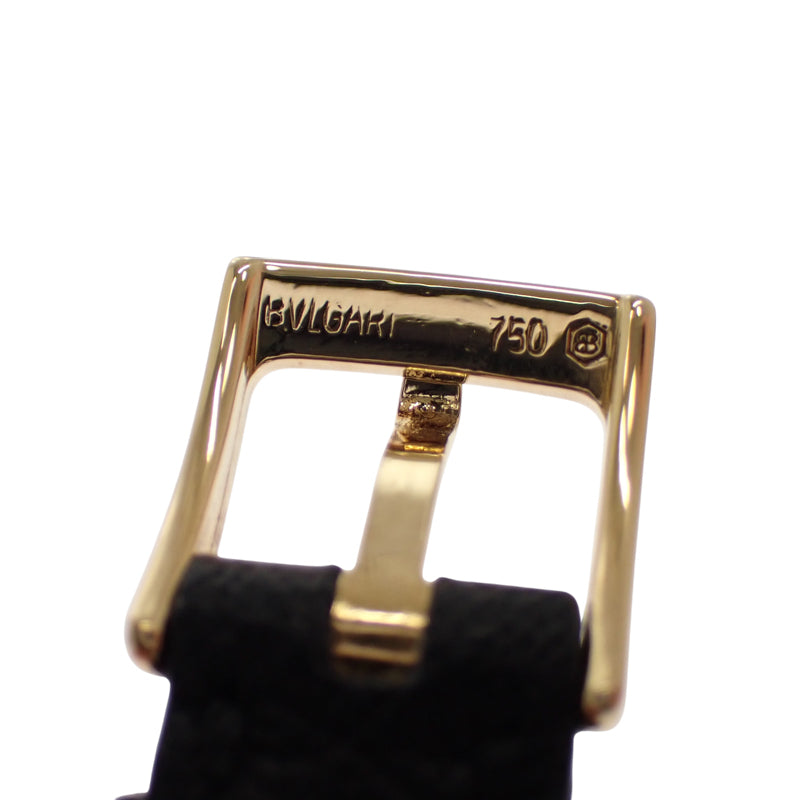 ブルガリ BVLGARI ブルガリブルガリ BB23GL 腕時計 K18イエローゴールド レザー ブラック クオーツ ブラック文字盤 レディース【中古】【Aランク】