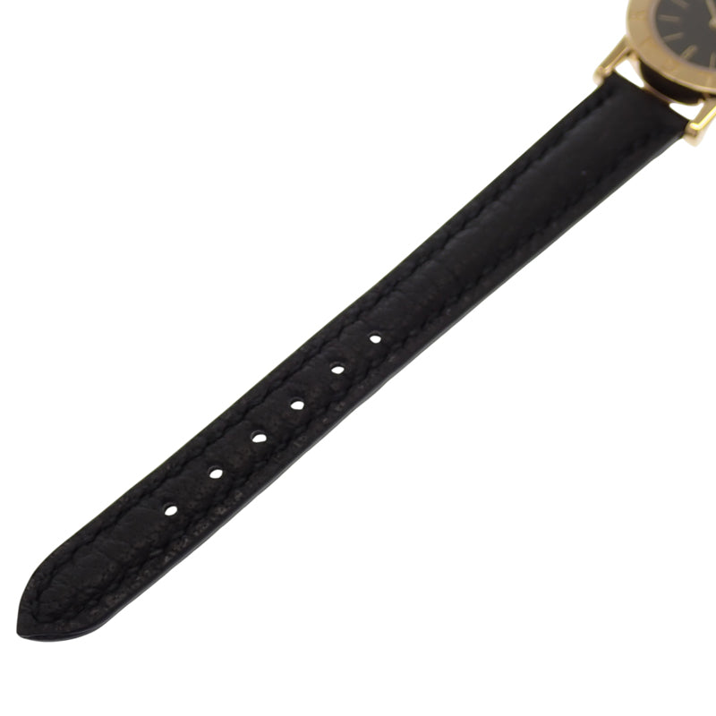 ブルガリ BVLGARI ブルガリブルガリ BB23GL 腕時計 K18イエローゴールド レザー ブラック クオーツ ブラック文字盤 レディース【中古】【Aランク】