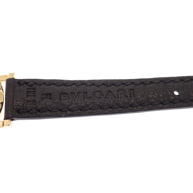 寶格麗 BVLGARI Bvlgari Bvlgari BB23GL 腕錶 K18黃金 皮革 黑色 石英 黑色錶盤 女士【中古】【A級】
