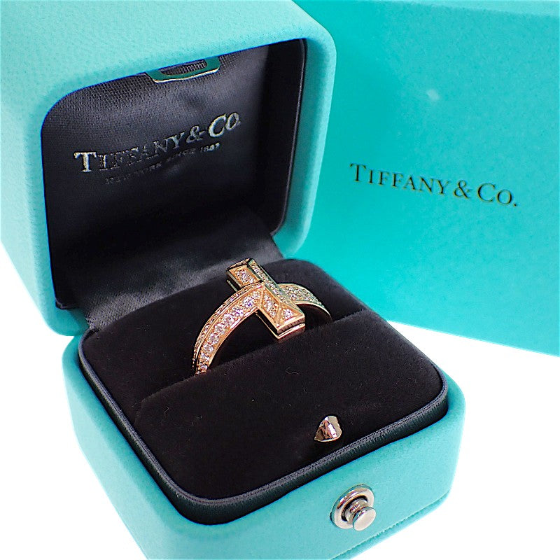 ティファニー TIFFANY&Co. T ワン 10号 68169798 リング K18ピンクゴールド ローズゴールド ダイヤモンド レディース【中古】【Aランク】