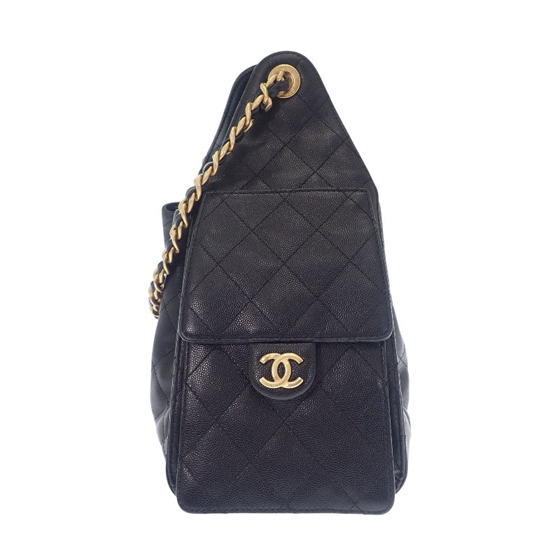 シャネル CHANEL CHANEL 25 スモール AS5293 B20304 94305 ハンドバッグ ショルダーバッグ マットキャビアスキン キャビアスキン ブラック ゴールド金具 レディース【中古】【ABランク】
