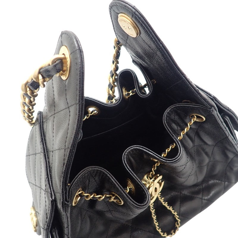 シャネル CHANEL CHANEL 25 スモール AS5293 B20304 94305 ハンドバッグ ショルダーバッグ マットキャビアスキン キャビアスキン ブラック ゴールド金具 レディース【中古】【ABランク】