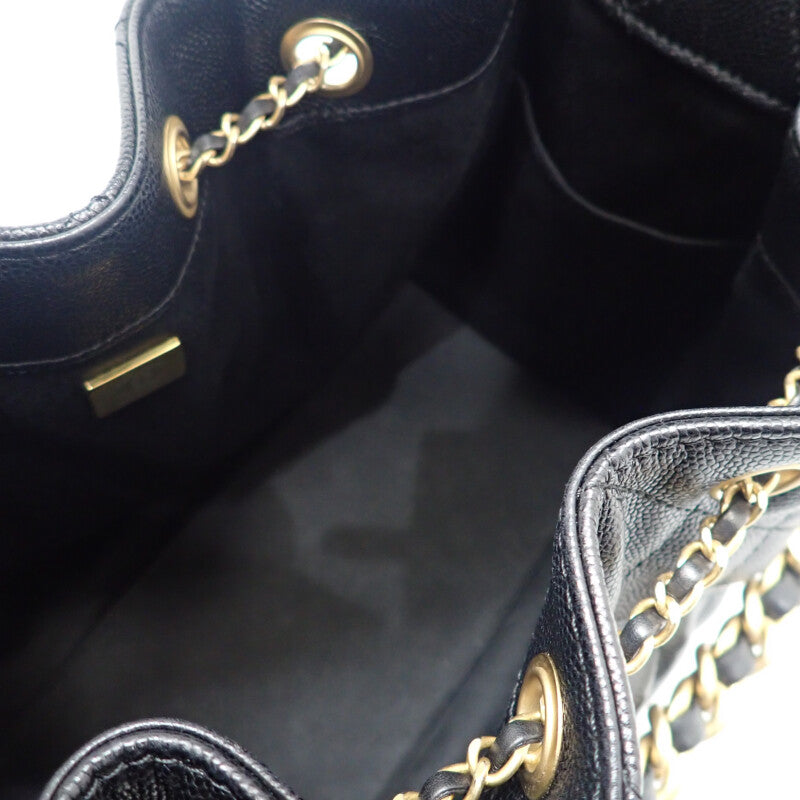 シャネル CHANEL CHANEL 25 スモール AS5293 B20304 94305 ハンドバッグ ショルダーバッグ マットキャビアスキン キャビアスキン ブラック ゴールド金具 レディース【中古】【ABランク】