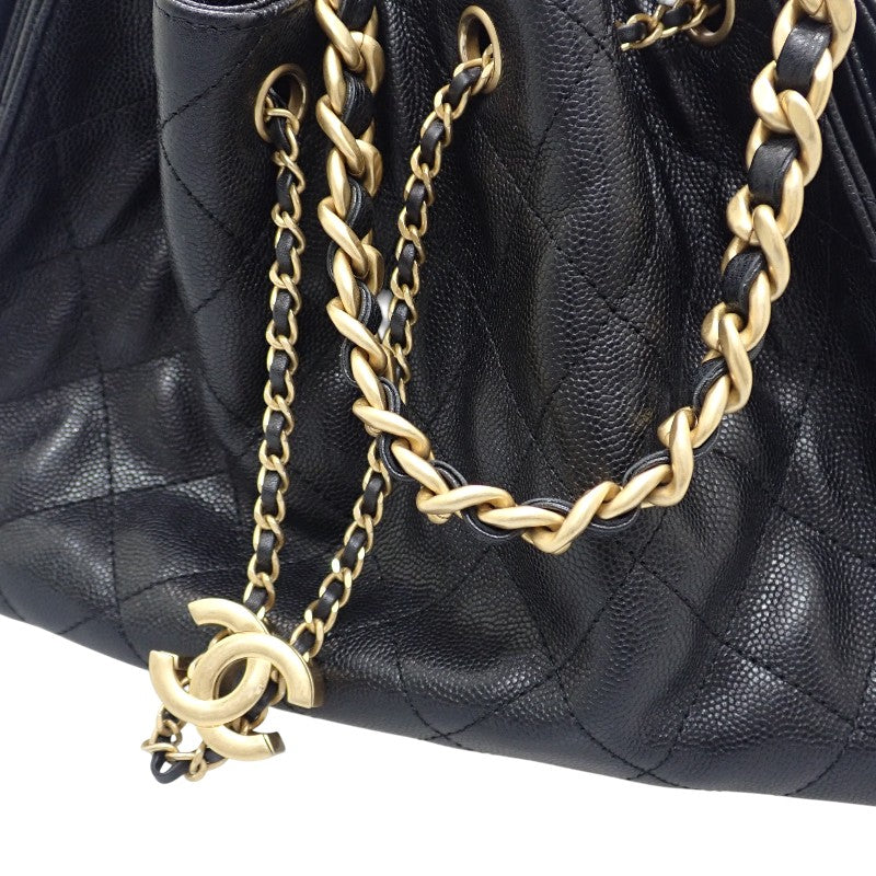 シャネル CHANEL CHANEL 25 スモール AS5293 B20304 94305 ハンドバッグ ショルダーバッグ マットキャビアスキン キャビアスキン ブラック ゴールド金具 レディース【中古】【ABランク】