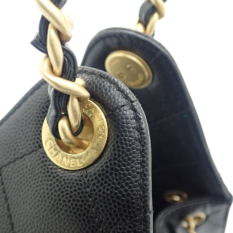 シャネル CHANEL CHANEL 25 スモール AS5293 B20304 94305 ハンドバッグ ショルダーバッグ マットキャビアスキン キャビアスキン ブラック ゴールド金具 レディース【中古】【ABランク】