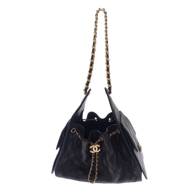 シャネル CHANEL CHANEL 25 スモール AS5293 B20304 94305 ハンドバッグ ショルダーバッグ マットキャビアスキン キャビアスキン ブラック ゴールド金具 レディース【中古】【ABランク】