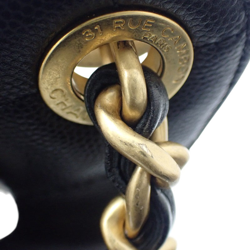 シャネル CHANEL CHANEL 25 スモール AS5293 B20304 94305 ハンドバッグ ショルダーバッグ マットキャビアスキン キャビアスキン ブラック ゴールド金具 レディース【中古】【ABランク】