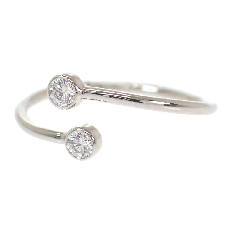 ティファニー TIFFANY&Co. フープダイヤ 2P 10号 リング Pt950プラチナ ダイヤモンド レディース【中古】【Aランク】