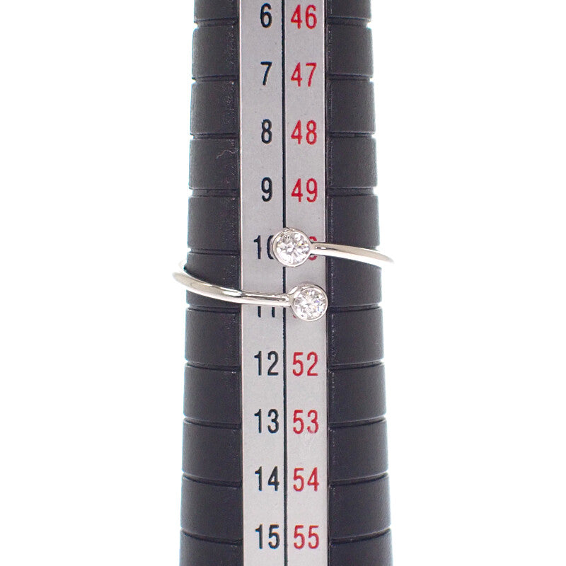 ティファニー TIFFANY&Co. フープダイヤ 2P 10号 リング Pt950プラチナ ダイヤモンド レディース【中古】【Aランク】