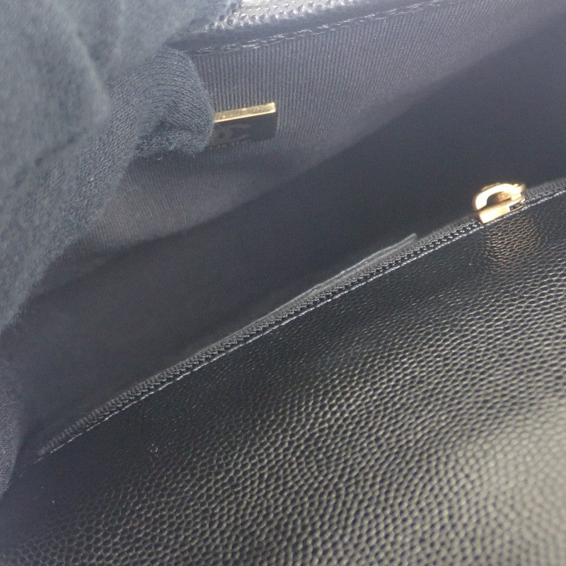 【商談中/対象者以外注文不可】シャネル CHANEL スモール トップハンドル フラップ AS3652 2WAYバッグ ショルダーバッグ キャビアスキン ブラック ゴールド金具 レディース【中古】【Aランク】