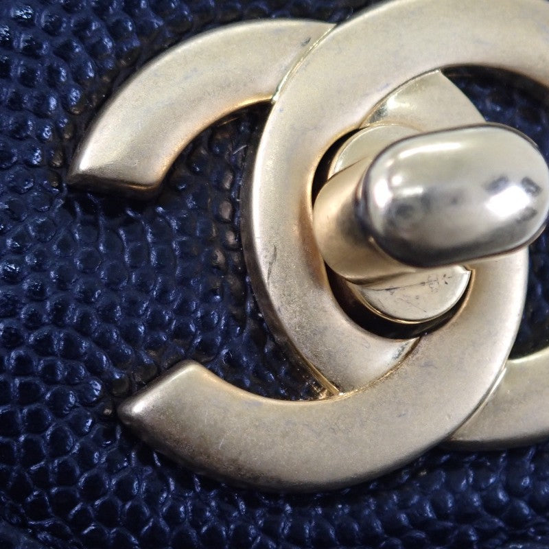 【商談中/対象者以外注文不可】シャネル CHANEL スモール トップハンドル フラップ AS3652 2WAYバッグ ショルダーバッグ キャビアスキン ブラック ゴールド金具 レディース【中古】【Aランク】
