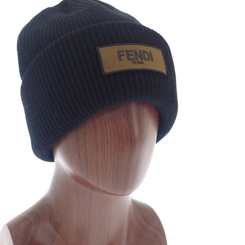 フェンディ FENDI ウール ビーニー FXQ994AJE6 ニットキャップ ウール ブラック メンズ レディース【中古】【Aランク】