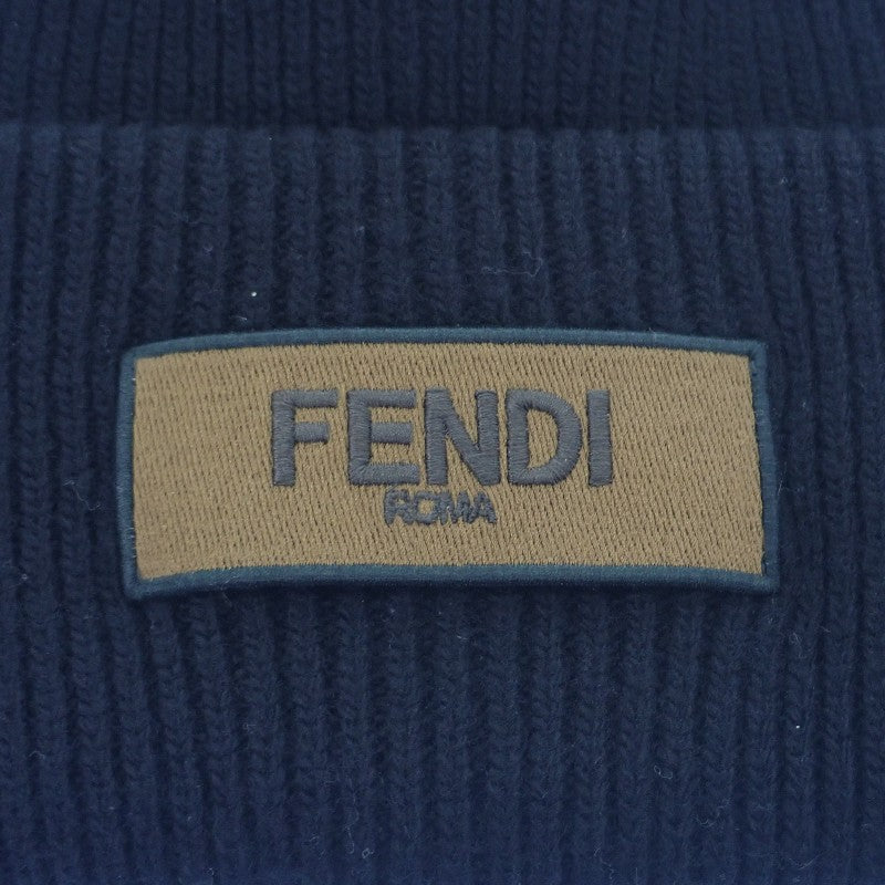 フェンディ FENDI ウール ビーニー FXQ994AJE6 ニットキャップ ウール ブラック メンズ レディース【中古】【Aランク】