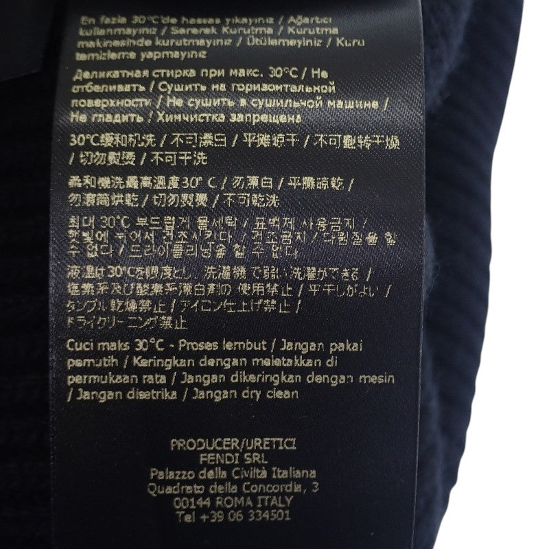 フェンディ FENDI ウール ビーニー FXQ994AJE6 ニットキャップ ウール ブラック メンズ レディース【中古】【Aランク】