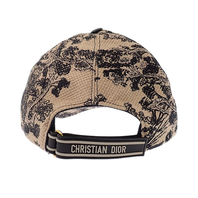 ディオール Dior トワル ドゥ ジュイ D-PLAYER 58 25TJV922X132 キャップ コットン ベージュ ブラック レディース メンズ【中古】【Aランク】