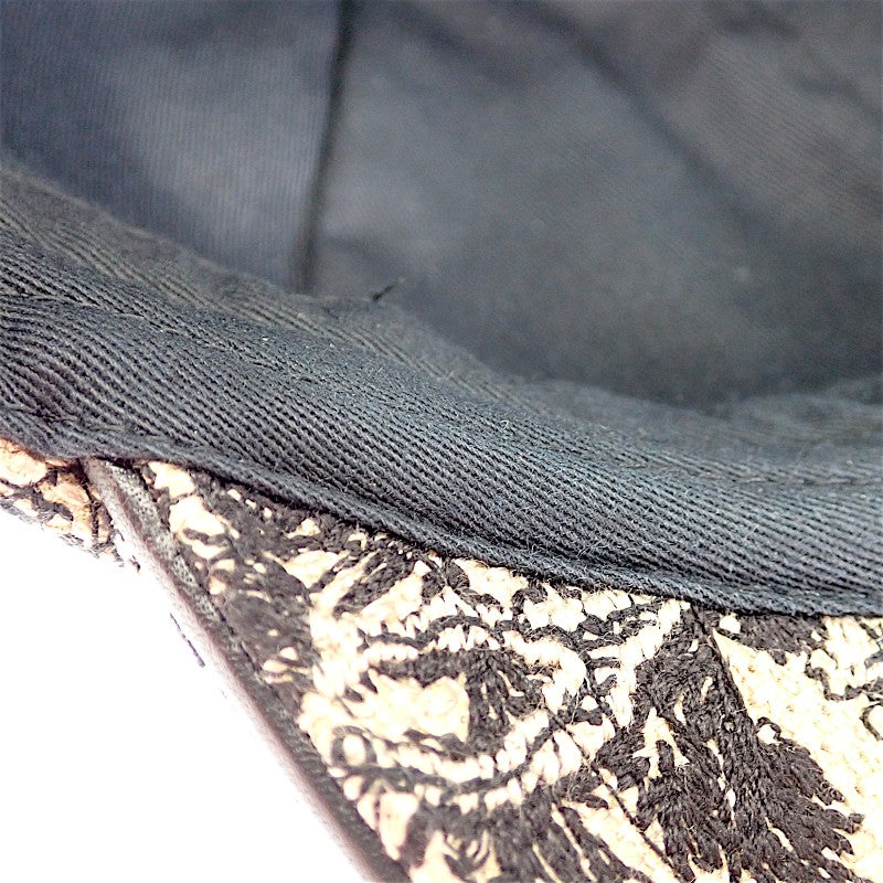 迪奧 Dior Toile de Jouy D-PLAYER 58 25TJV922X132 棒球帽 棉質 米色 黑色 女款 男款【中古】【A級】