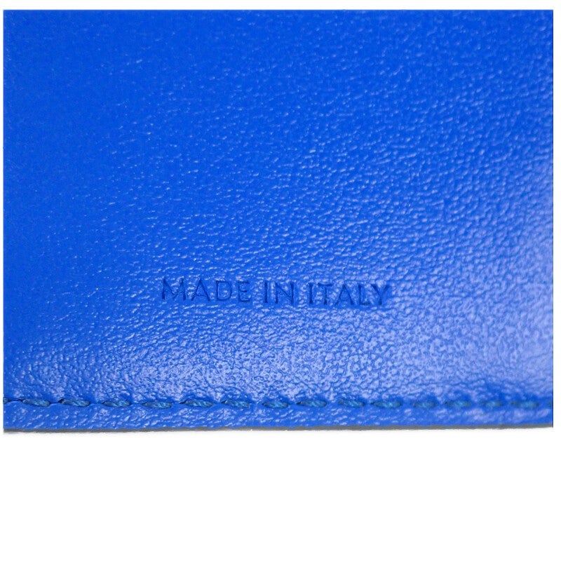 セリーヌ CELINE コンパクト ウォレット L100H2O54.GFS3 二つ折り財布 カーフ ブラック ウルトラブルー ゴールド金具 レディース【中古】【Aランク】