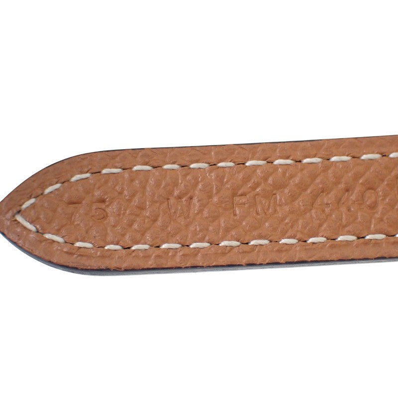 エルメス HERMES ミニH 75 H010614UC06 ベルト リバーシブル スイフト ヴォーエプソン ゴールド ブラック ゴールド金具 レディース【中古】【SAランク】